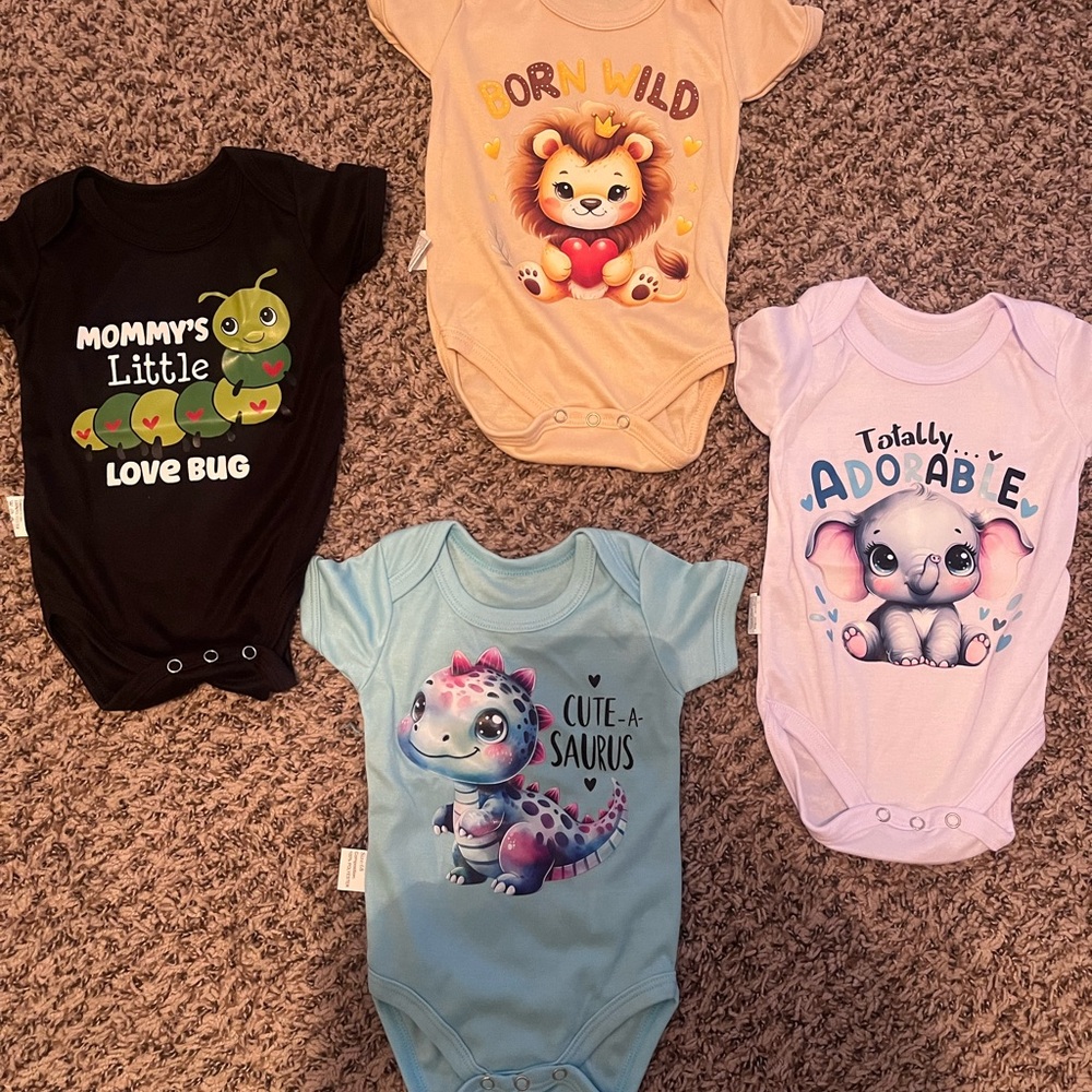 Adorable Kids One Piece Set - Black, Pink, Blue